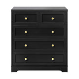 NNEED Chest of Drawers with 5 Drawers Black