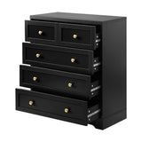 NNEED Chest of Drawers with 5 Drawers Black