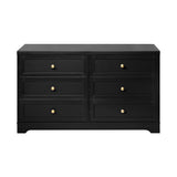 NNEED Chest of Drawers with 6 Drawers Black