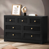 NNEED Chest of Drawers with 7 Drawers Black