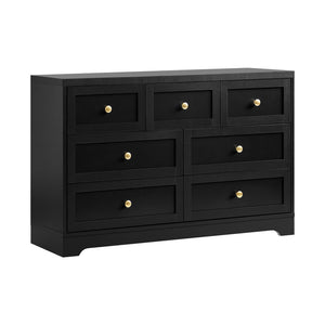 NNEED Chest of Drawers with 7 Drawers Black