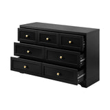 NNEED Chest of Drawers with 7 Drawers Black