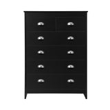NNEED 6 Chest of Drawers Tallboy Dresser Black