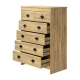 NNEED Tallboy Chest of Drawer with 6 Drawers Natural Wood