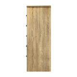 NNEED Tallboy Chest of Drawer with 6 Drawers Natural Wood