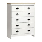 NNEED Tallboy Chest of Drawer with 6 Drawers White