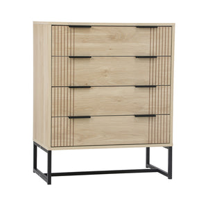 NNEED 4 Chest of Drawers Dresser Table Lowboy Natural