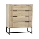 NNEED 4 Chest of Drawers Dresser Table Lowboy Natural