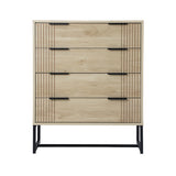 NNEED 4 Chest of Drawers Dresser Table Lowboy Natural