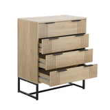 NNEED 4 Chest of Drawers Dresser Table Lowboy Natural