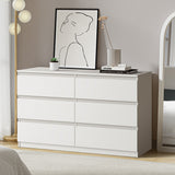 NNEED 6 Chest of Drawers Lowboy Dresser Table Bedroom White