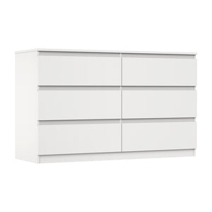 NNEED 6 Chest of Drawers Lowboy Dresser Table Bedroom White