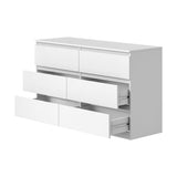 NNEED 6 Chest of Drawers Lowboy Dresser Table Bedroom White