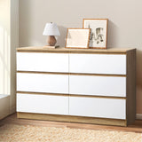 NNEED 6 Chest of Drawers Tallboy Cabinet Dresser Table Wooden White Furniture