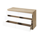 NNEED 6 Chest of Drawers Tallboy Cabinet Dresser Table Wooden White Furniture