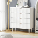 NNEED 4 Chest of Drawers Tallboy White Gold