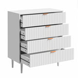 NNEED 4 Chest of Drawers Tallboy White Gold