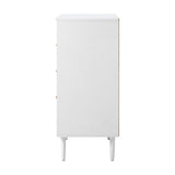 NNEED 4 Chest of Drawers Tallboy White Gold