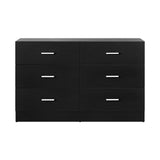 NNEED 6 Chest of Drawers Aluminum Handles Black