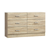 NNEED 6 Chest of Drawers Aluminum Handles Wooden