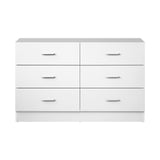 NNEED 6 Chest of Drawers Aluminum Handles White
