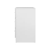 NNEED 6 Chest of Drawers Aluminum Handles White