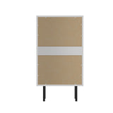 NNEED 4 Chest of Drawers Tempered Glass Doors White