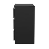 NNEED 3 Chest of Drawers Lowboy Dresser Table Black