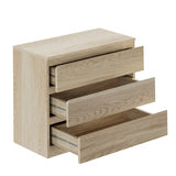 NNEED 3 Chest of Drawers Lowboy Dresser Table Natural