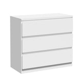 NNEED 3 Chest of Drawers Lowboy Handle-Free White