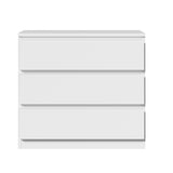 NNEED 3 Chest of Drawers Lowboy Handle-Free White