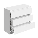 NNEED 3 Chest of Drawers Lowboy Handle-Free White