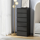 NNEED 6 Chest of Drawers Tallboy Dresser Table Black