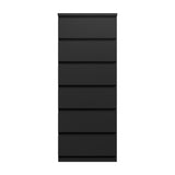 NNEED 6 Chest of Drawers Tallboy Dresser Table Black