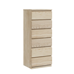 NNEED 6 Chest of Drawers Tallboy Dresser Table Natural