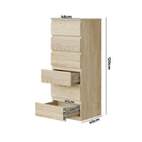 NNEED 6 Chest of Drawers Tallboy Dresser Table Natural