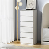 NNEED 6 Chest of Drawers Lowboy Handle-Free White
