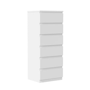 NNEED 6 Chest of Drawers Lowboy Handle-Free White