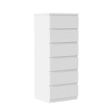 NNEED 6 Chest of Drawers Lowboy Handle-Free White