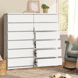 NNEED 6 Chest of Drawers Lowboy Handle-Free White