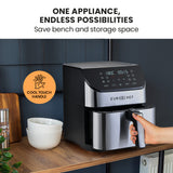 NNEMB 8L Air Fryer, Electric Digital Airfryer with Large Basket, Silver