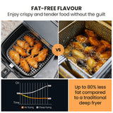 NNEMB 8L Air Fryer, Electric Digital Airfryer with Large Basket, Silver