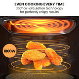 NNEMB 8L Air Fryer, Electric Digital Airfryer with Large Basket, Silver