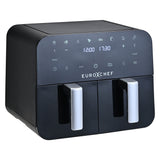 NNEMB 9L Dual Zone Air Fryer, Electric Digital Airfryer Twin Drawers, Black/Silver