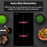NNEMB 30cm 2 Zone Induction Cooktop, 3300W Electric, Touch Controls
