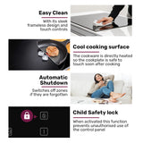 NNEMB 30cm 2 Zone Induction Cooktop, 3300W Electric, Touch Controls