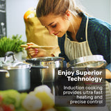 NNEMB 30cm 2 Zone Induction Cooktop, 3300W Electric, Touch Controls