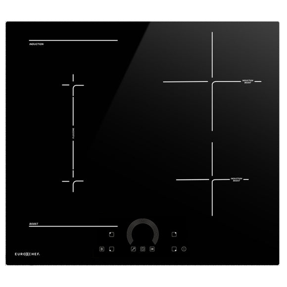NNEMB 60cm 4 Zone Induction Cooktop, 7200W Electric, FlexZone Function, Touch Controls