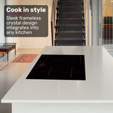 NNEMB 60cm 4 Zone Induction Cooktop, 7200W Electric, FlexZone Function, Touch Controls
