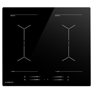 NNEMB 60cm 4 Zone Induction Cooktop, 7200W Electric, Dual Link Bridged Zone Hobs, Touch Controls